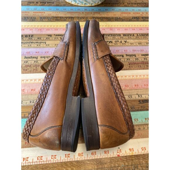 Footjoy Classics Men Loafer Sz 11 C Brown Leather Tassels Vintage Dress Shoe - Picture 9 of 13